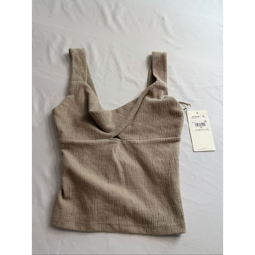 NWT O’Neill Jayde Oatmeal Cropped Tank Top Size XS New